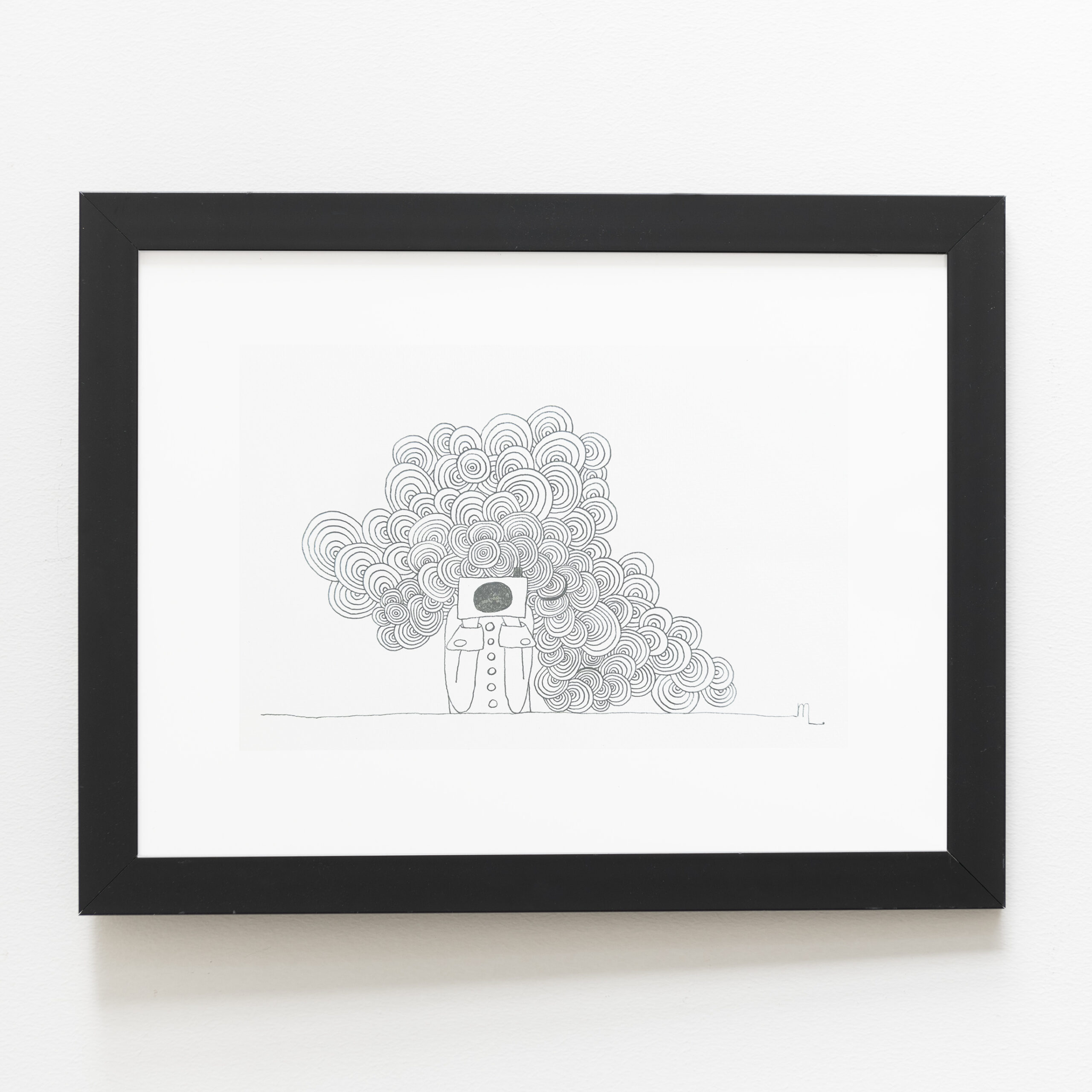 La Photographe. Illustration en version originale au format A4 envoyée avec un passe-partout 30x40cm pour cadre standard. Fait avec amour.