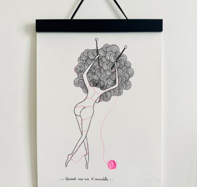 vie Illustration originale femme cheveux paris © Les P’tits Q libérés @mlle.louison.art vie Illustration originale femme cheveux paris © Les P’tits Q libérés @mlle.louison.art
