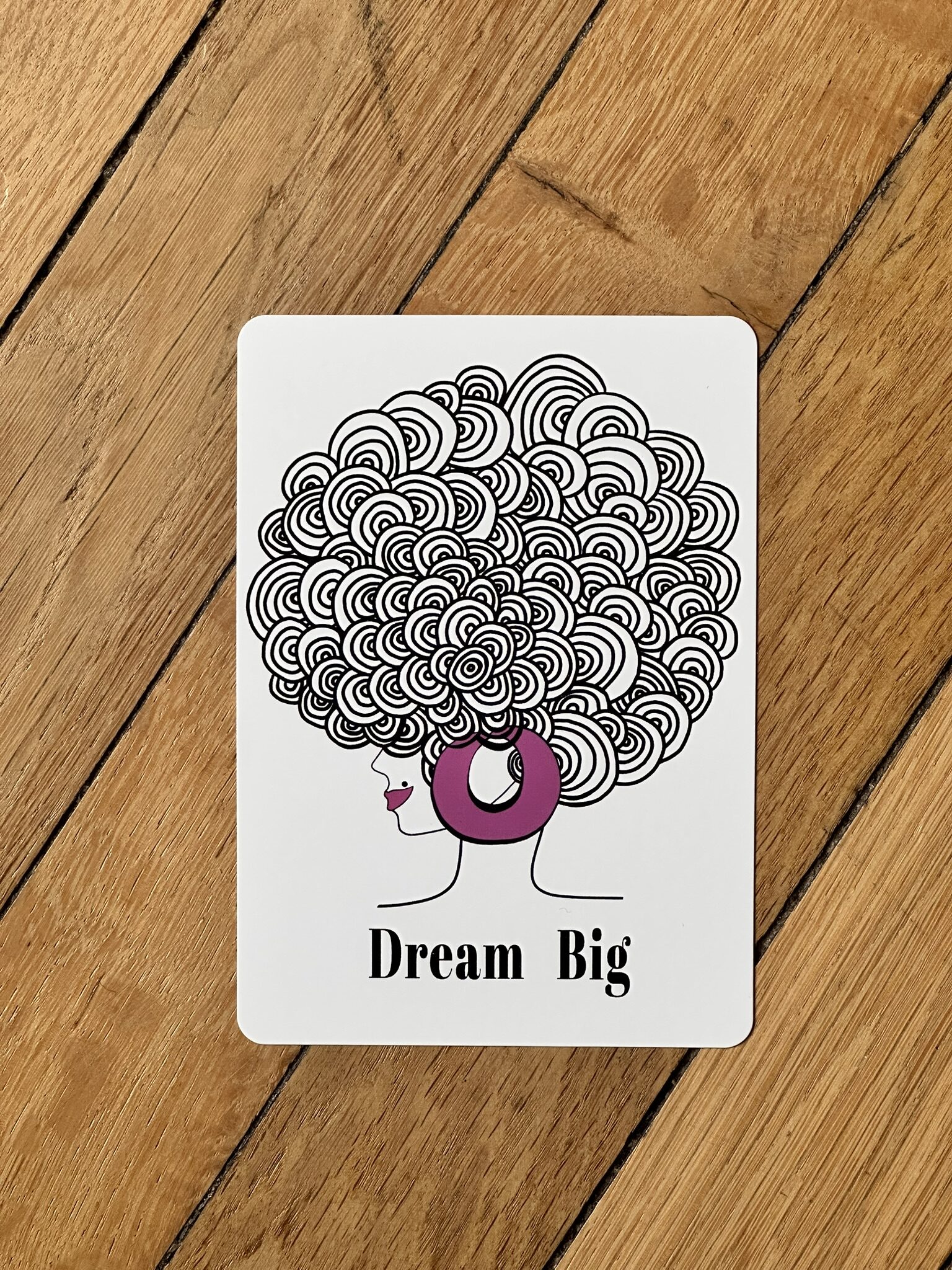 carte postale vinyle dream big mlle louison