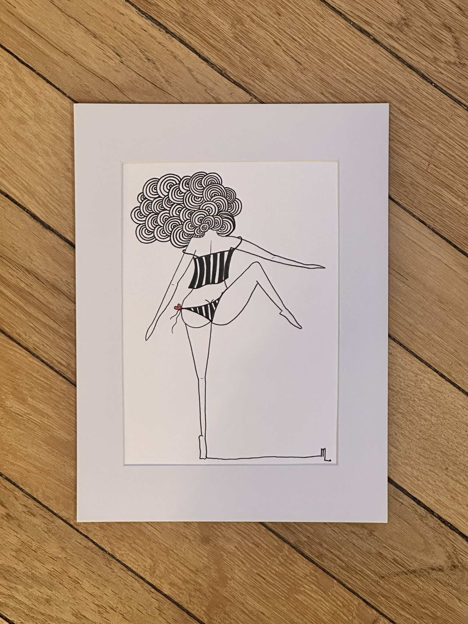 love coeur sur toi dessin original mlle louison