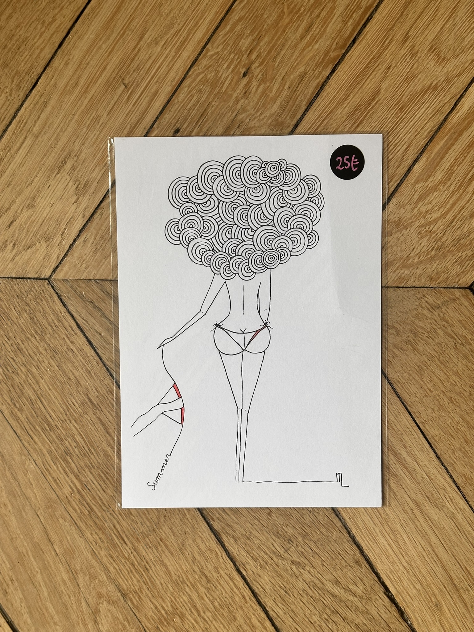 Summer mademoiselle louison dessin art paris hair cheveux