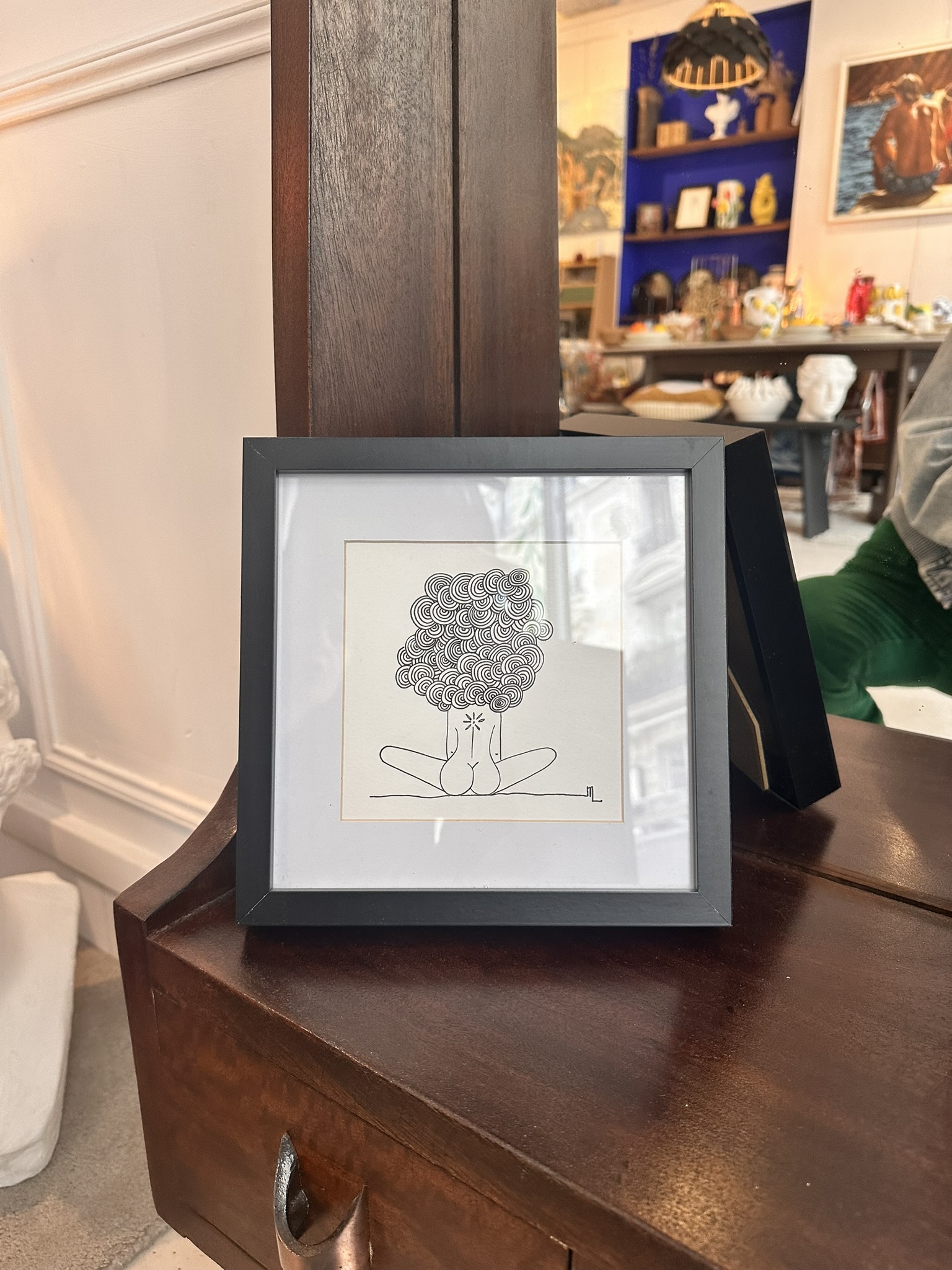 "Elle" prend le temps avant de s'envoler, dessin original de la collection Nature chez © Les P'tits Q libérés by Mademoiselle Louison®