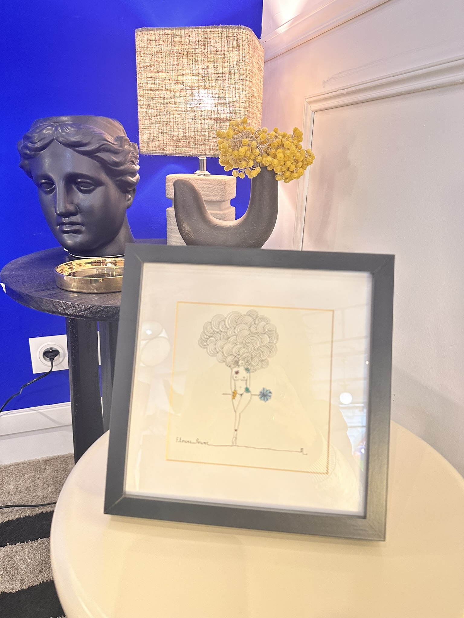 "Flower Power" porte son jardin comme une fleur, dessin original de la collection Nature chez © Les P'tits Q libérés by Mademoiselle Louison®